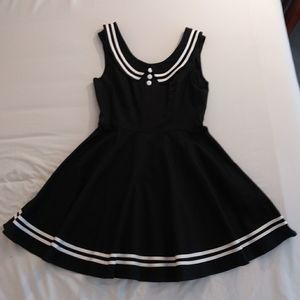 Hell Bunny Vixen Sailor Dress XL Rockabilly 50s